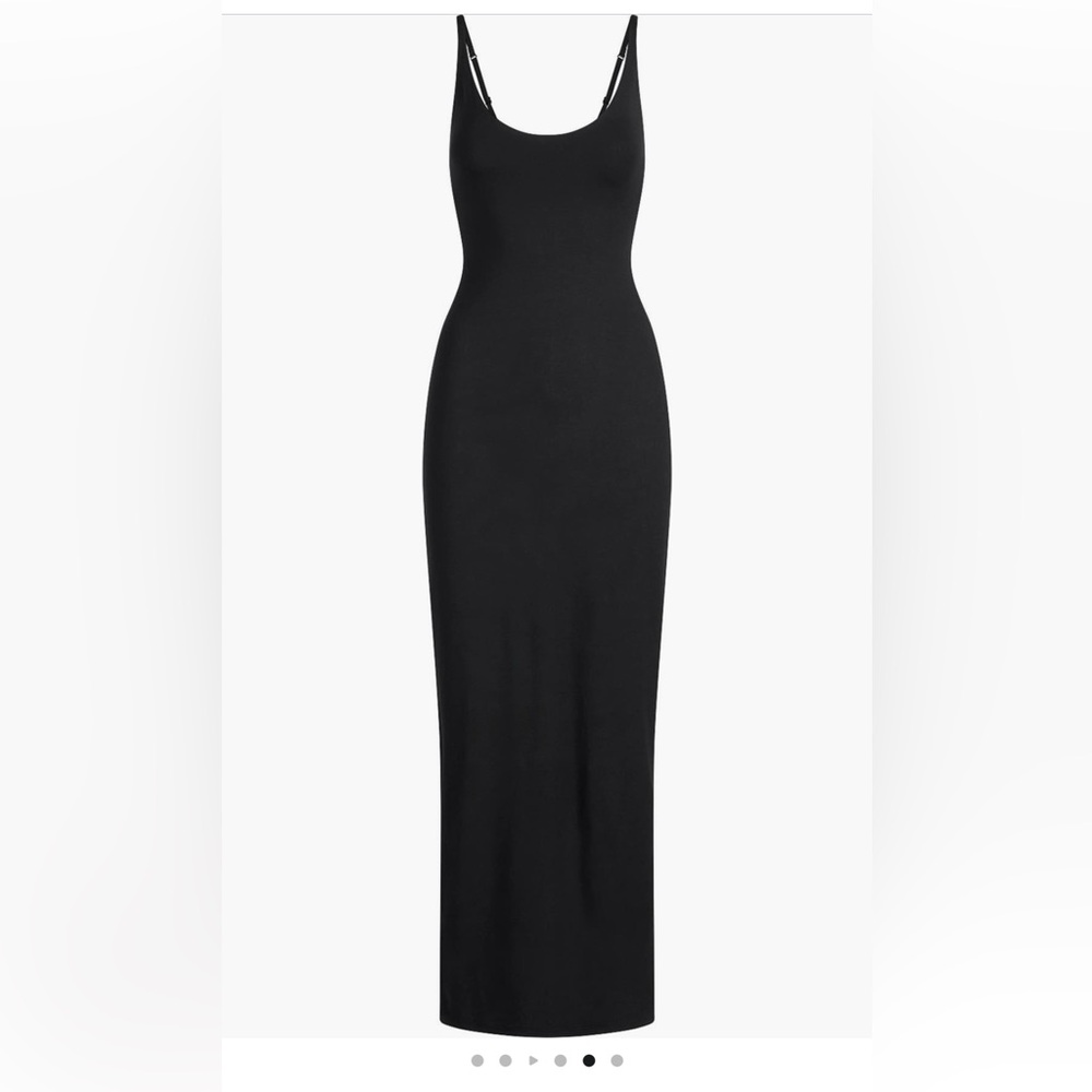 SKIMS smooth lounge scoop neck long dress